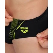 Mens swimsuit arena swim briefs graphic black/soft green s - uk32