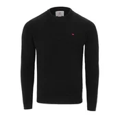 shumee Moški črni pulover Lee Cooper, dolgi rokavi, okrogel izrez, velikost XL