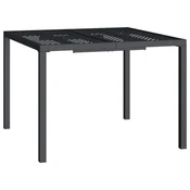 Vidaxl Vrtna miza antracit 100x100x72 cm jeklo