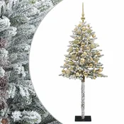 Vidaxl Umjetno božično drevo z okrasnimi kroglami 120 cm 150 LED