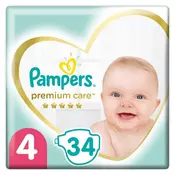 Pampers Premium Care plenice, vel. 4, 9 kg–14 kg, 34 kosov