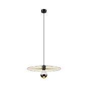 Luster na sajli MONTANA 1xE27/15W/230V prečnik 45 cm zlatna/crna