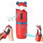 Generic Ročni ventilator, rosni ventilator 3 v 1, prenosni mini ventilator z baterijskim napajanjem, mini USB osebni ventilator za ženske, otroke, dekleta, ki potujejo v domači pisarni (rdeča in mod, (21125945)