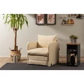 Atelier del Sofa Fotelja na rasklapanje Saga Single, 68 x 70 x 66 cm, Krem