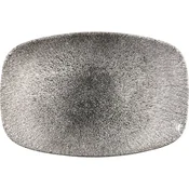 CHURCHILL Raku Quartz Black plitev krožnik, pravokoten, dolžina: 237 mm (12 kos)