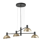 Luster na sajli ARTIS 4xE14/40W/230V crno-zlatni