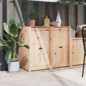Zunanja kuhinjska vrata MEPPEL 2 kosa bela 50x9x82 cm trdna borovina