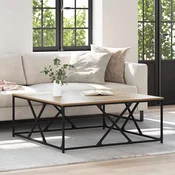vidaXL Klubska miza artisan hrast 100 x 100 x 40 cm Konstruiran les
