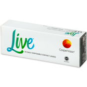CooperVision Live dnevne (90 leč) Dioptrija: -10, Ukrivljenost: 8.6, Premer: 14
