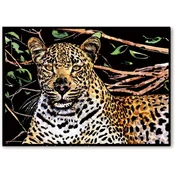 shumee Magic Scratch Card Mysterious Cheetah 40x28 cm