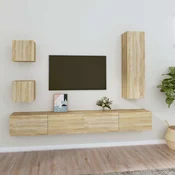 vidaXL Komplet TV omaric 5-delni sonoma hrast inženirski les