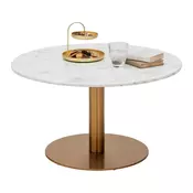 Mömax Klubska Miza Bursa, Bela, Zlata, Marmor, O 80cm
