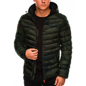Ombre Clothing Moška prehodna přešita jakna August kamuflaž C368