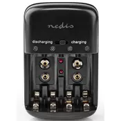 NEDIS Punjač baterija AA/AAA/9V/ BACH07/ LED indikator