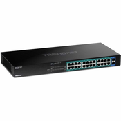 Trendnet TPE-TG262 mrežni prekidac Neupravljano L2 Gigabit Ethernet (10/100/1000) Podrška za napajanje putem Etherneta (PoE) 1U Crno
