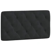 Vidaxl Blazina za vzglavje črna 100 cm žamet