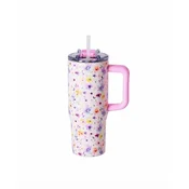 Termovka Miau - flower pink, 900 ml