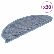 Samoljepljivi otiraci za stepenice 30 kom 56x17x3 cm plavi