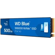 Western Digital SSD M.2, NVMe, 500GB, WD, 5000MBs/4000MBs, SN5000, plavi