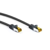 Goobay RJ45 patch kabel CAT 6A S/FTP (PiMF), 500 MHz, s CAT 7 sirovim kabelom, crni 91617