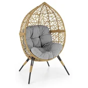 Casa Padrino garden armchair light gray/natural/black H. 150 cm