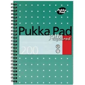 BLOK S ŠPIRALO – METALLIC, KARO 5 MM, A4, 100 LISTNI, ZELEN, KARTONSKA PLATNICA, PUKKA PAD