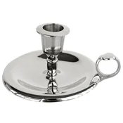 Casa Padrino Art Nouveau candle holder with handle silver 11 x 6 x H. 13 cm - Elegant metal candle holder - Baroque & Art Nouveau decorative accessories