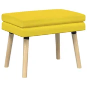 Vidaxl Dvojna klop Svetlo rumena 60 x 40 x 46 cm Blago