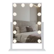 Stensko ogledalo LED HOLLYWOOD White 30x40