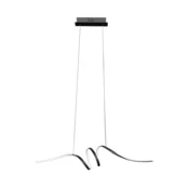 LED luster na sajli LOOP LED/28W/230V, crni
