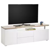 NISKA KOMODA  160/55/38 cm  bela, sonoma hrast