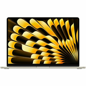 Notebook Apple MacBook Air 15.3 Retina, M2 Octa-Core, 8GB RAM, 512GB SSD, Apple 10-Core Graphics, CRO KB, Starlight mqkv3cr/a