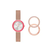 Ročna ura DKNY Sasha NY6654SET Rožnato zlato