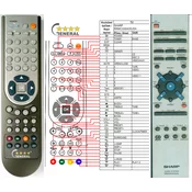 General SHARP RRMCG0043SJSA - compatible General-branded remote control