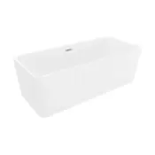 Mexen Nila prostostoječa rebrasta kad 170 x 75 cm, bela, krom preliv - 52841708000-01