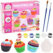shumee Umetniški set Ustvarjalni mavčni ulitki Cupcakes Maffins za slikanje
