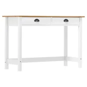 Vidaxl Konzolna mizica Hill z 2 predaloma 110x45x74 cm borovina