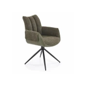 Stol Houston 1920 (Kaki) Kaki, 87x65x64cm, Eko usnje + Blago, Kovina