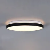 Trio Lighting LED-stropna svetilka Fena, mat črna, O 38 cm, kovina, IP44 - Kopalnica - Sodobni - matno črna, bela