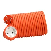 LUX Vrtni podaljšek 10 m 1 vtičnica b/u 10A 2x1 OWY IP20 oranžen PU/0006