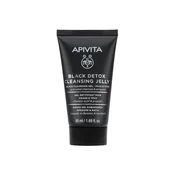 APIVITA Gel za cišcenje lica Black Detox Activated Charcoal & Propolis 50 ml