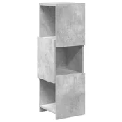 Vidaxl Kotna omarica Betonsko siva 25,5x25x80cm Konstruiran les
