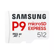 SAMSUNG P9 Express microSD Express Card 512GB 4K UHD NVMe 1.3 800 MB/s Read 310 MB/s Write Memory card for Nintendo Switch 2