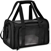 INF Velik 3-v-1 nahrbtnik za hišne ljubljenčke 45x30x30cm, zračen poliester Black, (5000203010)