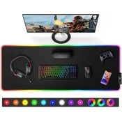 slomart Gimars RGB Gaming Podloga za miško, XXL, 12 LED načinov