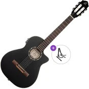Ortega RCE125SBK-3/4 Basic SET 3/4 Satin Black Klasična kitara z elektroniko