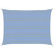 Vidaxl Senčna platna Modra in bela 5 x 8 m HDPE