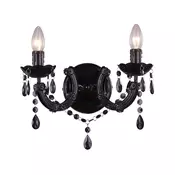 Zuma Line RLB94016-2B - Zidna lampa MAGNOLIA 2xE14/40W/230V crna