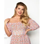Resti Orange and white maxi dress with a floral pattern - Clothing