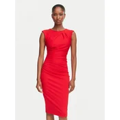 Rinascimento Cocktail obleka CFC0131063003 Rdeča Slim Fit